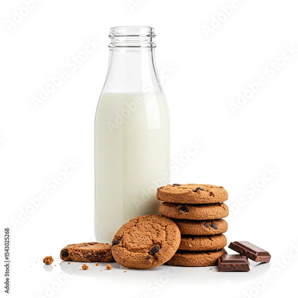 Obraz milk and cookies