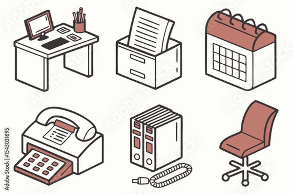Obraz building icons set