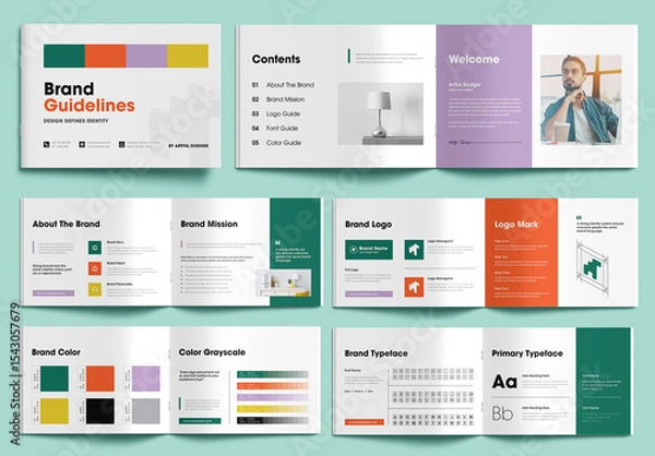 Obraz Modern Brand Identity Guideline Book Template