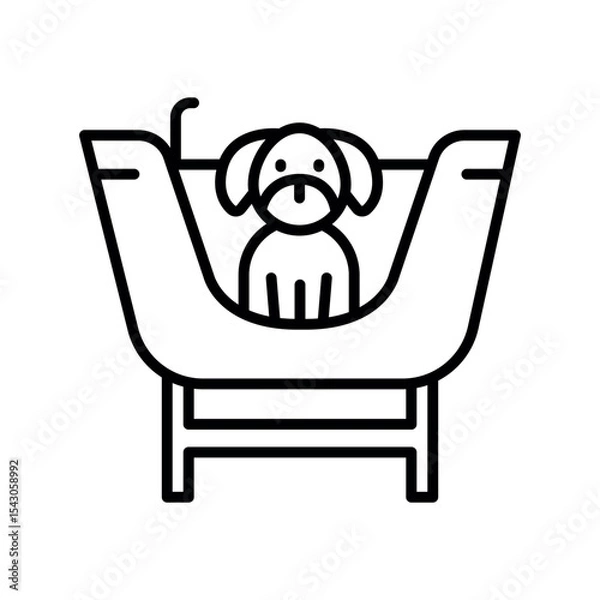 Fototapeta 
pet spa black line icon for digital and print projects.