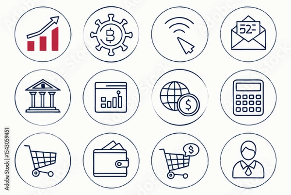 Fototapeta set of icons