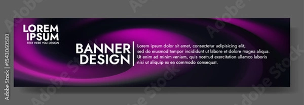 Obraz Modern banner design with a swirling nebula background.