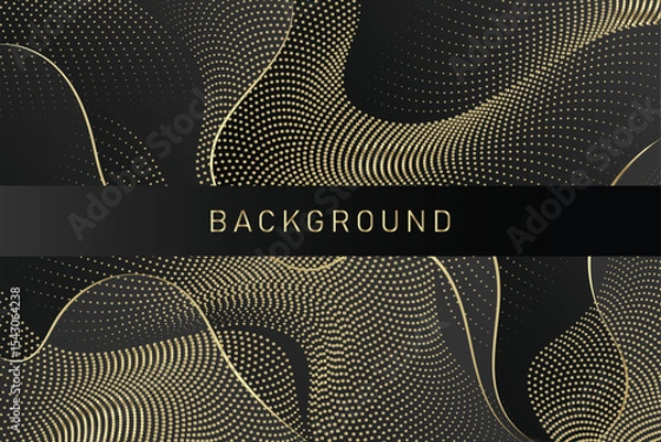 Obraz Dynamic Golden Dots Abstract Art Backdrop