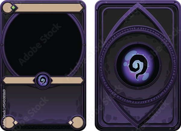 Fototapeta Dark Void Fantasy TCG Card Game Template