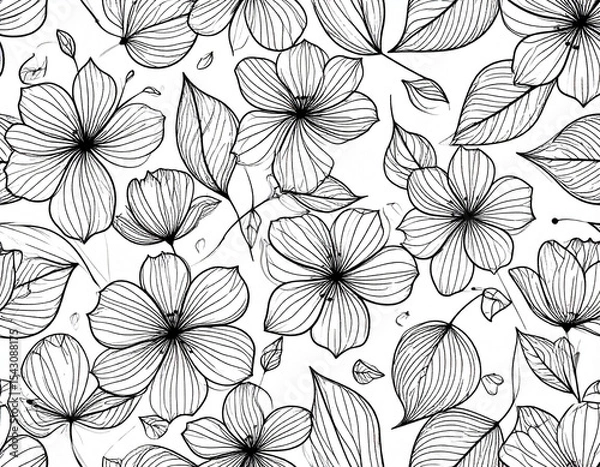 Obraz Floral Line Art