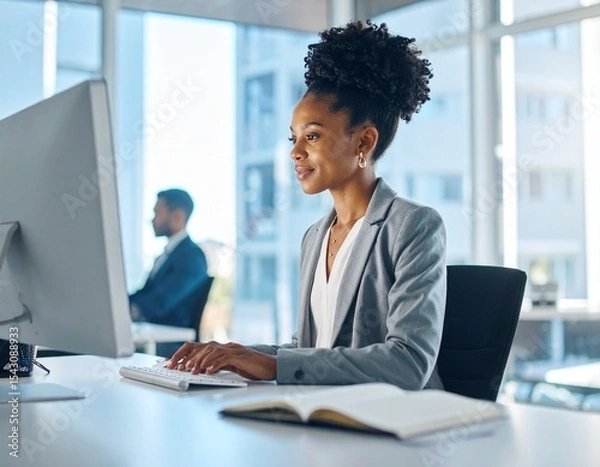 Obraz コンピューターで仕事をする人