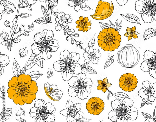 Obraz Floral Line Art