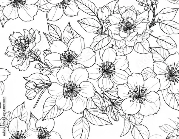 Obraz Floral Line Art