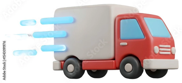 Obraz Animated Delivery Truck