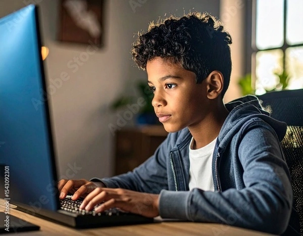 Obraz コンピューターで仕事をする人のイメージ