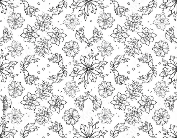 Obraz Floral Line Art