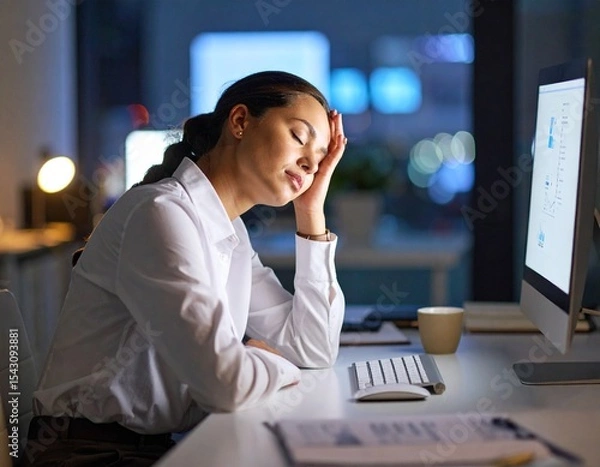 Obraz コンピューターで仕事をする人のイメージ