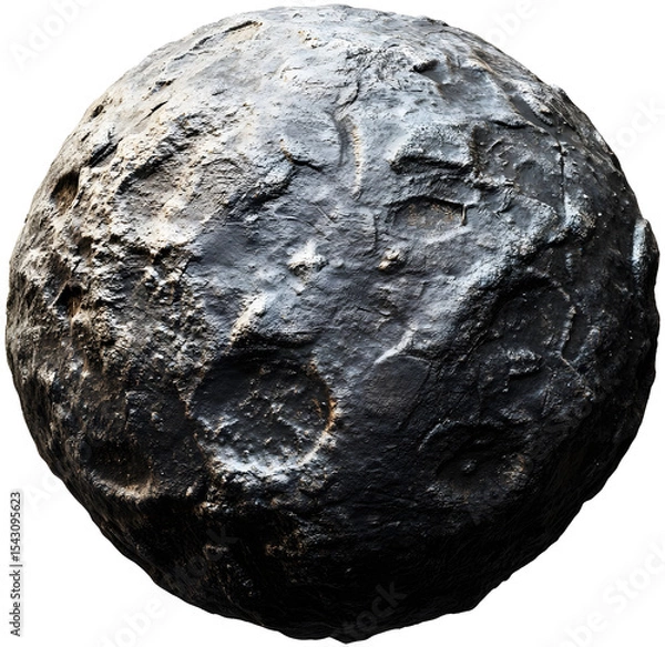 Obraz Detailed Asteroid with Ancient Surface Carvings, Fantasy 3D Design