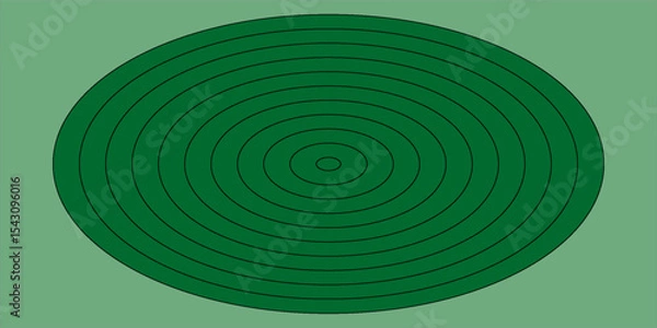 Fototapeta Concentric green sign. Healing, target, aim, painkiller symbol. Round localization icon. Radar, sound or sonar wave isolated on transparent background. Vector illustration