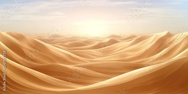 Obraz Abstract Golden Sand Patterns Background in Digital Art, Modern Beige Design for Dunes