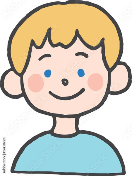 Obraz 男の子の手描きイラスト