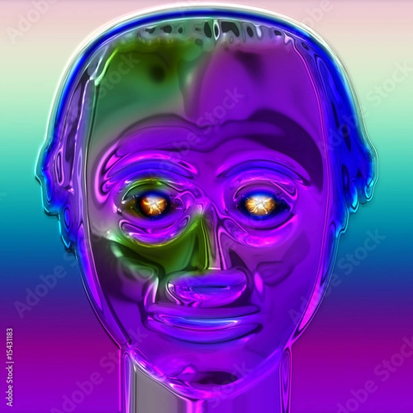 Fototapeta robot face