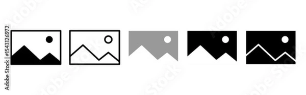 Obraz Vector illustration of Picture icon set isolated on transparent background