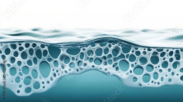 Obraz Abstract water surface with textured foam