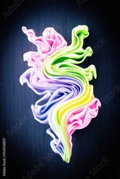 Fototapeta Abstract Pastel Swirls on Dark Background