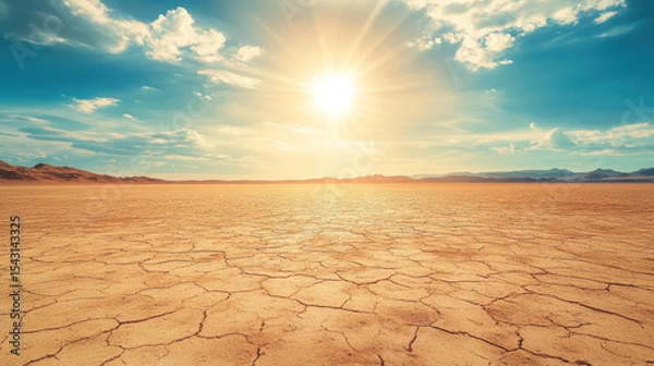 Fototapeta High-fidelity exploration of serene desert landscapes and atmospheric perspectives
