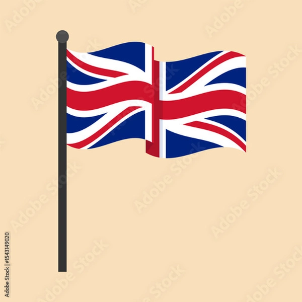 Obraz Waving British flag
