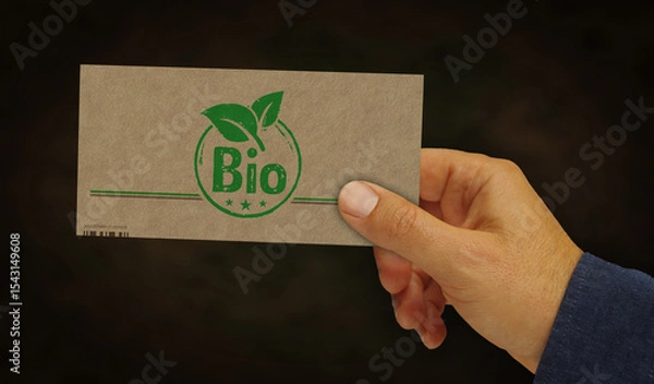 Fototapeta Bio organic box pack 3d illustration