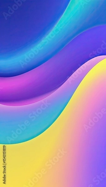 Obraz Vibrant Gradient Abstract Background with Smooth Colorful Wave Patterns