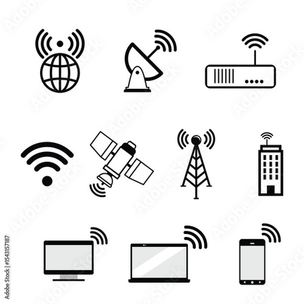 Obraz Set icon of internet connections