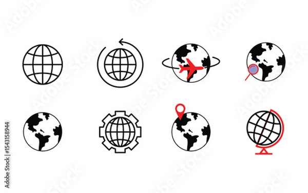 Obraz Set icon of travelling