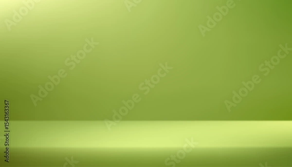 Fototapeta Empty green studio room background. Use for product display presentation, cosmetic display mockup, showcase, media banner, etc. Vector Background.