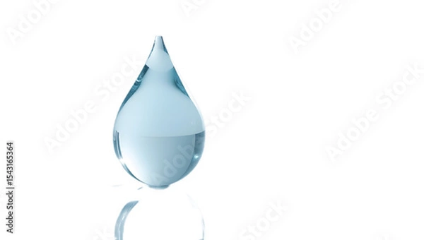 Obraz Water drop illustration isolated on transparent background PN
