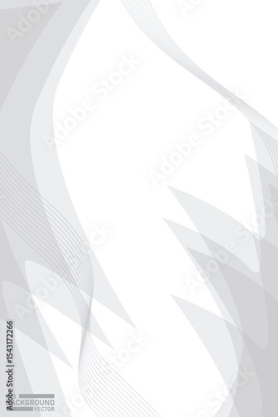 Obraz Abstract white and gray wave background
