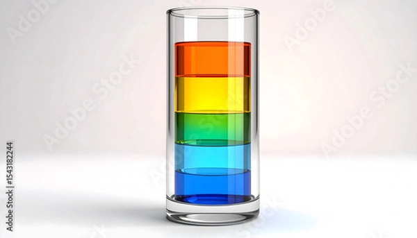 Obraz Tall Glass of Water with Unique Single Drop Against White Background