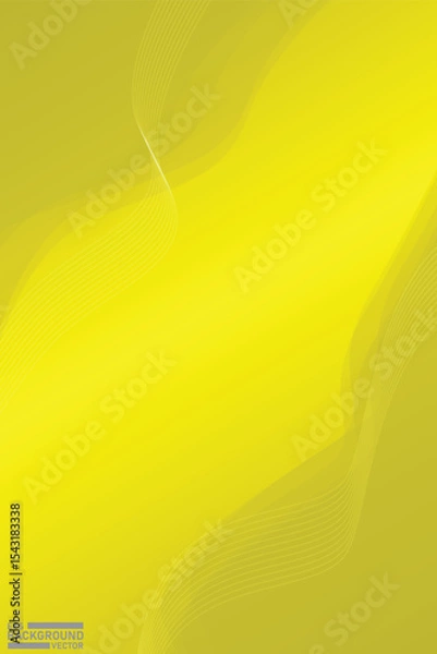 Obraz Abstract yellow background with flowing lines
