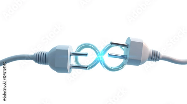 Obraz Electric pin board with wire plug on transparent background
