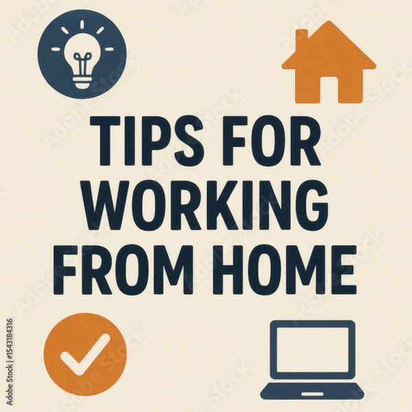 Obraz Infographic: Tips for Working from Home