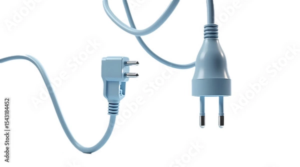 Obraz Electric pin board with wire plug on transparent background
