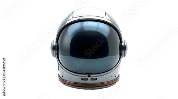 Fototapeta astronaut helmet illustration with visor and technical design, isolated on transparent background—perfect for science, space exploration, and futuristic artwork.
