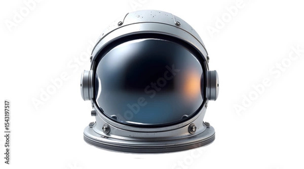 Fototapeta astronaut helmet illustration with visor and technical design, isolated on transparent background—perfect for science, space exploration, and futuristic artwork.