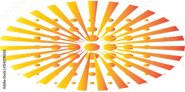 Fototapeta Sun rays background. Vector illustration