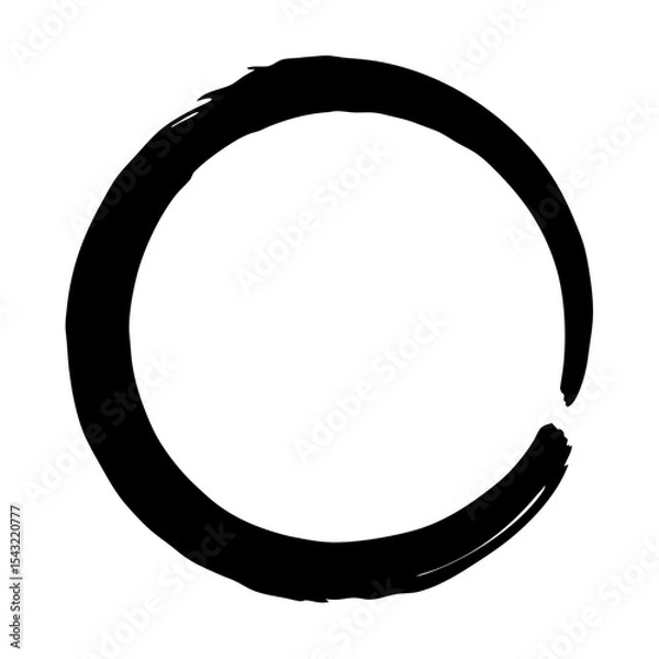 Fototapeta Zen Circle Brush Stroke Symbol Expressing Enlightenment, Elegance and Universe