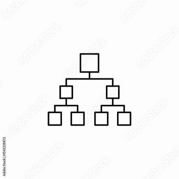 Fototapeta management tree icon sign vector