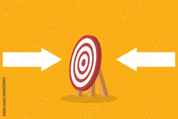 Obraz One target, same goal. Teamwork concept