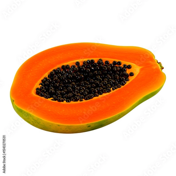 Obraz papaya on a black background