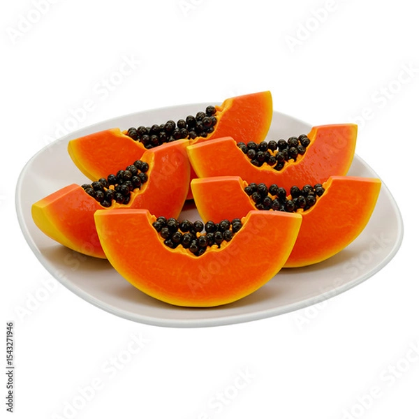 Obraz papaya isolated on white