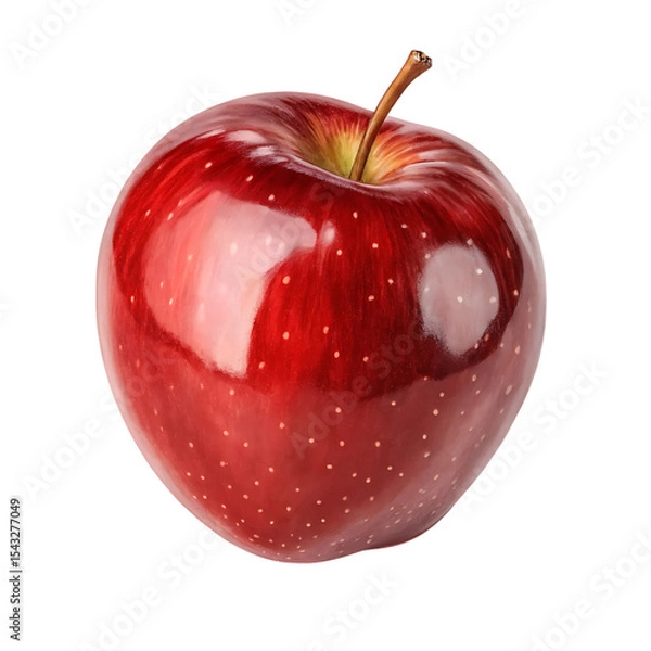 Obraz Red apple isolated on transparent background
