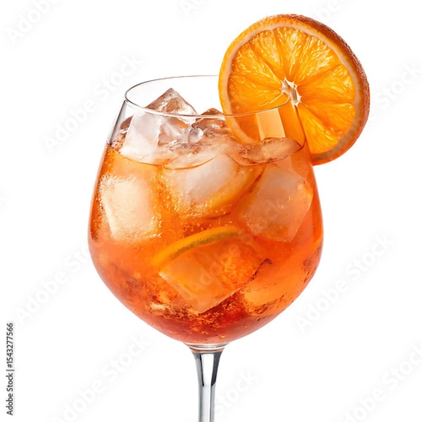 Obraz Aperol spritz cocktail drink isolated on transparent background