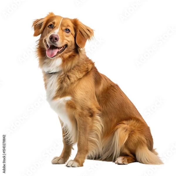 Obraz Happy nova scotia duck tolling retriever isolated on transparent background