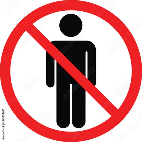 Obraz Man do not enter sign design